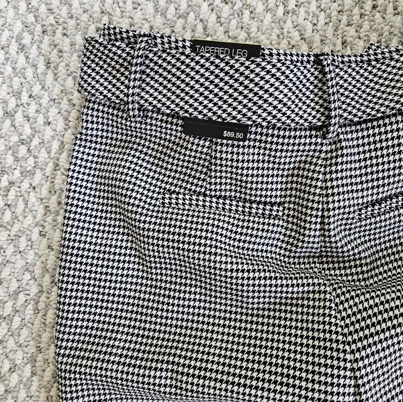 I-N-C International Concepts Glitz Runway Mid Rise Tapered Leg Reg Houndstooth - Picture 12 of 12